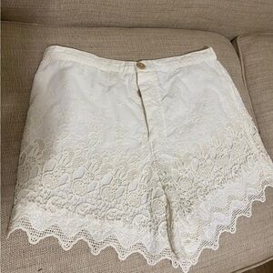 FP Movement by Free People Cream Lace Women's Shorts